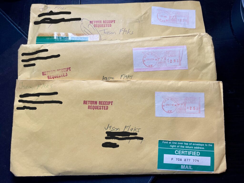 poor man's copyright.  Original music mailed to myself (Jason Flaks) via certified mail.